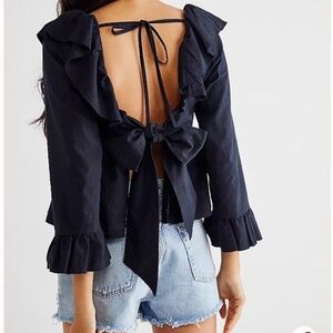 Free People White Babydoll Top
